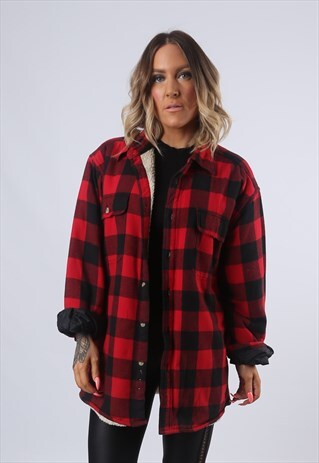 WINTER SHERPA SHIRT PRINT OVERSIZED PATTERNED XXL (EA9U)