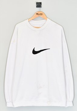 Vintage 1990's Nike Sweatshirt Cream XXLarge