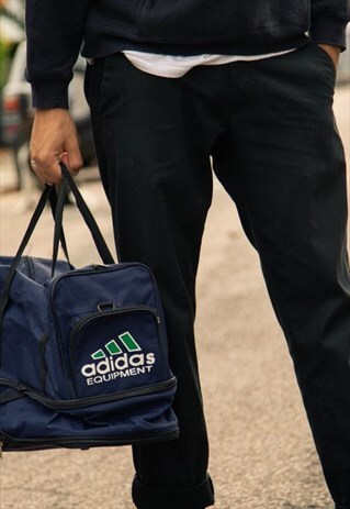 ADIDAS EQUIPMENT EXPANDABLE GYM BAG BLUE AND GREEN.