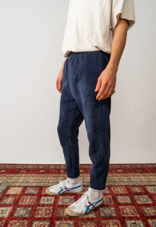 CORDUROY TROUSERS IN WASHED NAVY BLUE