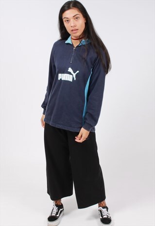VINTAGE PUMA 1/4 ZIP SWEATSHIRT