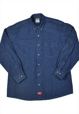 Vintage Dickies Denim Shirt Blue Large