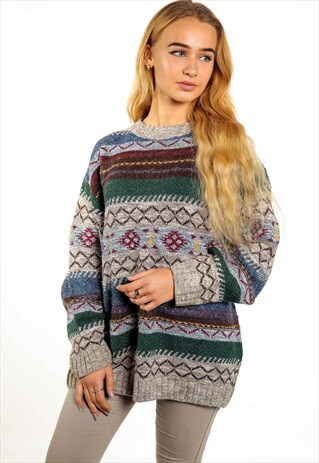 VINTAGE PATTERNED JUMPER K156