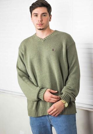 VINTAGE POLO RALPH LAUREN SWEATER JUMPER LOGO 90S XXL 32