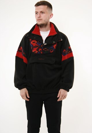 VINTAGE RARE VTG RODEO JUMPER 1/4 ZIP FLEECE 14218