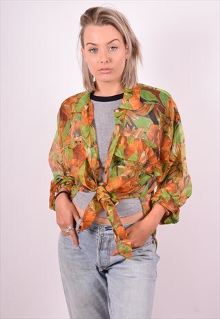 BENETTON WOMENS VINTAGE SHIRT XXL MULTI 90'S