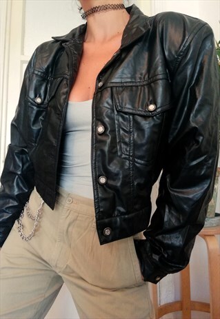 vintage faux leather jacket