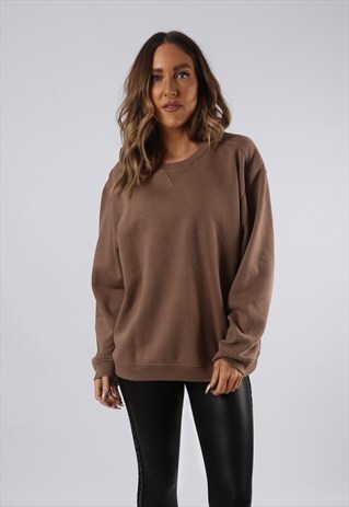 VINTAGE SWEATSHIRT JUMPER OVERSIZED PLAIN UK 16 XL (CCL)