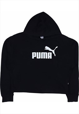 Puma 90's Spellout Pullover Hoodie Small Black