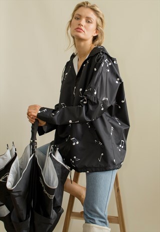 MELBOURNE DESIGN GRAPHIC WATERPROOF RAINCOAT