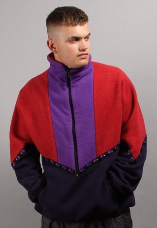 VINTAGE 1/2 ZIP FLEECE IN 3 TONE COLOURS