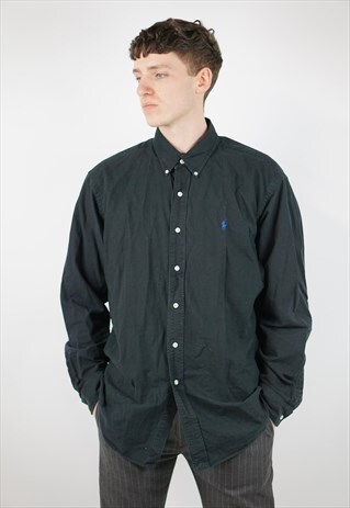 VINTAGE POLO RALPH LAUREN BLACK SOFT SHIRT