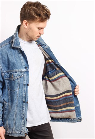 VINTAGE BLANKET LINED DENIM JACKET