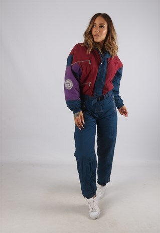 VINTAGE 90'S FULL SKI SUIT SNOW SPORTS UK S 10 (9BA)