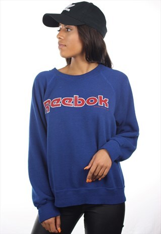 VINTAGE 90S REEBOK SPELL OUT SWEATSHIRT JUMPER