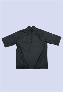 Golf Black Short Sleeved High Zip Neck Climastorm Jacket
