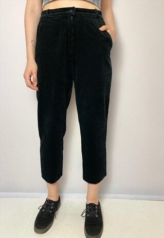 VINTAGE 90S BLACK CORDUROY PANTS