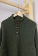MENS BARBOUR MOSS FIELD SWEATER GREEN SIZE L