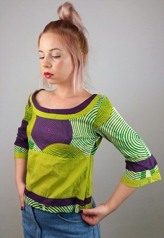 VINTAGE 90'S INDIAN COTTON FESTIVAL TOP / SHIRT / BLOUSE