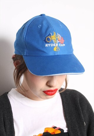 VINTAGE RYDER CUP BASEBALL CAP HAT BLUE