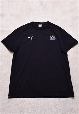 Vintage Puma Newcastle United Black Embroidered T Shirt