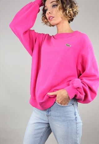 VINTAGE OVERSIZED PINK LACOSTE SWEATSHIRT