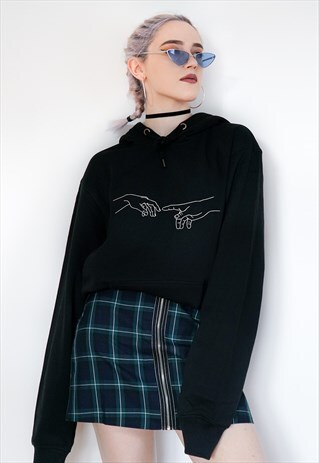 CREATION OF ADAM BLACK HOODIE