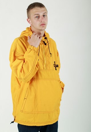 VINTAGE 90S SCOTT 1/4 ZIP PULL OVER SMOCK JACKET