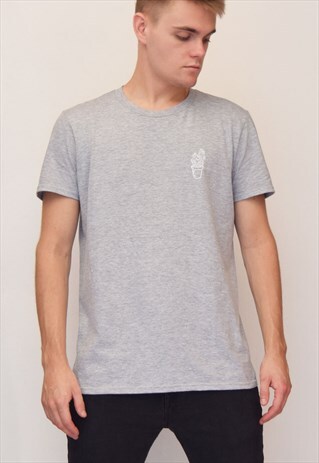 GREY CACTUS (WHITE) T-SHIRT