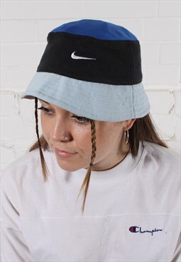 Reworked Vintage Nike Bucket Hat in Patchwork with Logo