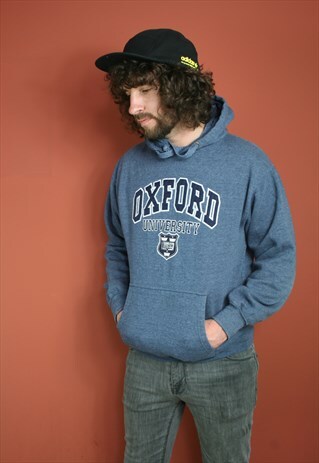 VINTAGE USA COLLEGE OVERSIZED HOODIE SWEATSHIRT JUMPER