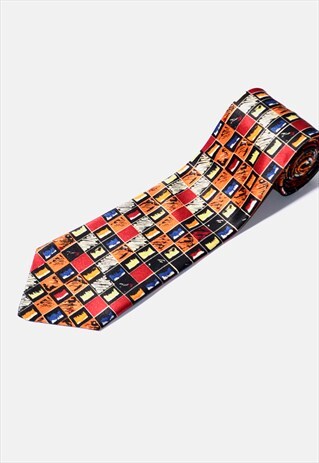 30S ERA ART DECO TIE RETRO NECKTIE FOR MEN IN MULTI COLOUR