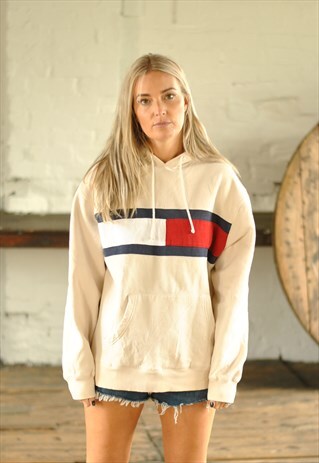 VINTAGE 90'S TOMMY HILFIGER FLAG HOODIE
