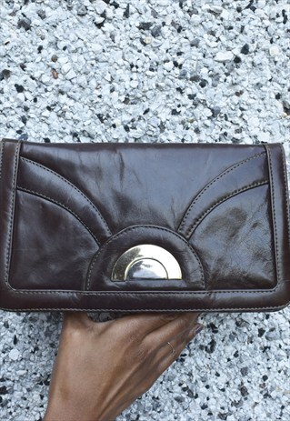 VINTAGE LEATHER CLUTCH BAG