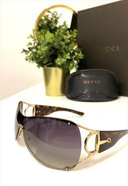 GG 2764/S Gucci HorseBit Oversized Tortoiseshell Sunglasses