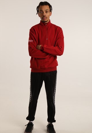 VINTAGE ADIDAS EMBROIDERED 1/4 ZIP SWEATSHIRT