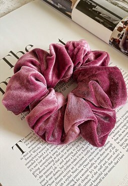 Oversized Pink Velvet Scrunchie