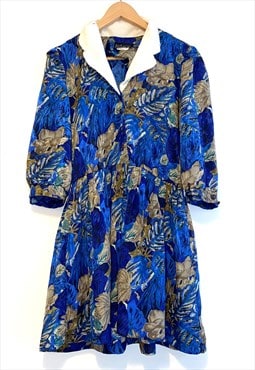 Vintage 70s American Dress Boho Art Pattern Medium