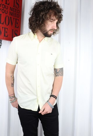 VINTAGE LACOSTE MOD YELLOW SHORT SLEEVED SHIRT