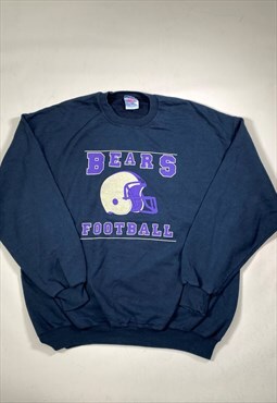 Vintage Size XL USA Bears Football Sweatshirt In Black