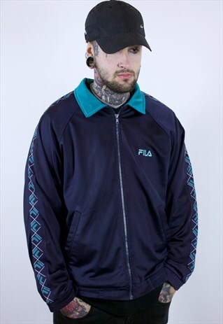 VINTAGE FILA TAPED LOGO TRACKSUIT TOP