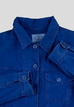 Armani Jeans Jacket Vintage 90s Navy blue Button down front