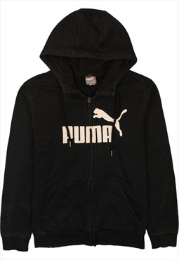 Vintage 90's Puma Hoodie Spellout Pullover Black Small