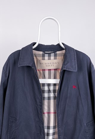 VINTAGE BURBERRY NOVA CHECK HARRINGTON JACKET BLACK XL