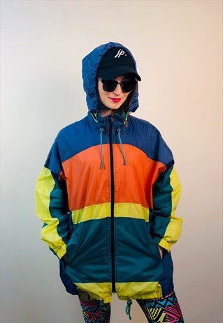 MIAMI SURF SAILING USA YELLOW JACKET WINDBREAKER VINTAGE