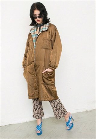 VINTAGE WARM JACKET BROWN WOMEN'S AUTUMN JACKET COAT
