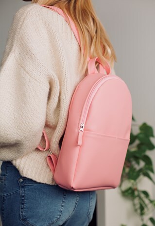 KALLA PASTEL PINK BACKPACK,HANDMADE SMALL MINIMALIST RUCKSAC