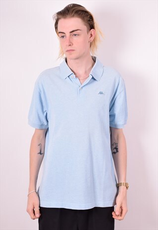 ROBE DI KAPPA MENS VINTAGE POLO SHIRT XL BLUE 90S