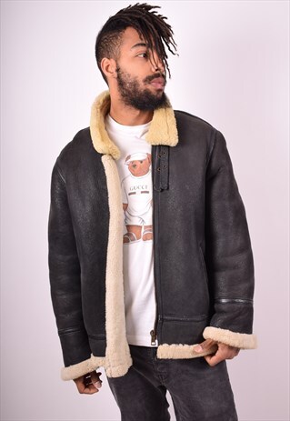 MENS VINTAGE JACKET MEDIUM BLACK 90S