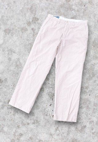VINTAGE RALPH LAUREN CHINO TROUSERS BEIGE W33 L30